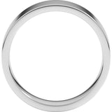 14K White Gold 6 mm Lightweight Comfort-Fit Flat Band Size 7.5