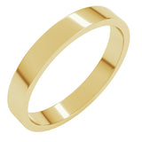 10K Yellow Gold 3 mm Flat Band Size 6.5