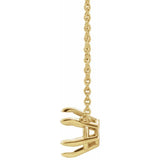 14K Yellow Gold 5 mm Round Solitaire 18" Necklace Mounting