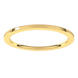 14K Yellow Gold 1 mm Comfort-Fit Flat Band Size 8