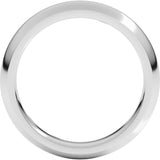 Sterling Silver 4 mm Comfort-Fit Half Round Band Size 18.5