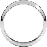 Sterling Silver 6 mm Half Round Band Size 17