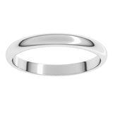 Continuum Sterling Silver 2.5 mm Half Round Band Size 4