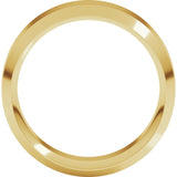 10K Yellow Gold 8 mm Beveled-Edge Comfort-Fit Flat Band Size 10.5