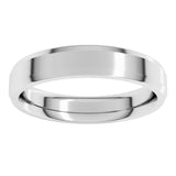 10K White Gold 4 mm Beveled-Edge Comfort-Fit Flat Band Size 7.5