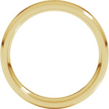 10K Yellow Gold 4 mm Beveled-Edge Comfort-Fit Flat Band Size 11