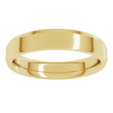 18K Yellow Gold 4 mm Beveled-Edge Comfort-Fit Flat Band Size 8