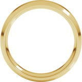 10K Yellow Gold 5 mm Beveled-Edge Comfort-Fit Flat Band Size 7.5