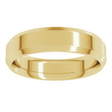 10K Yellow Gold 5 mm Beveled-Edge Comfort-Fit Flat Band Size 8.5