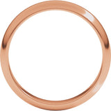14K Rose Gold 4 mm Half Round Band Size 8