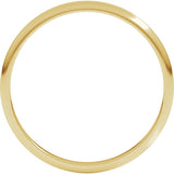 10K Yellow Gold 1.5 mm Lightweight Half Round Band Size 12.5