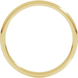 10K Yellow Gold 1 mm Lightweight Comfort-Fit Half Round Band Size 10