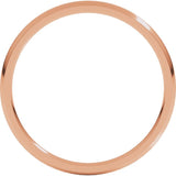 10K Rose Gold 1.5 mm Lightweight Comfort-Fit Half Round Band Size 6.5