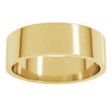 14K Yellow Gold 6 mm Flat Band Size 8.5