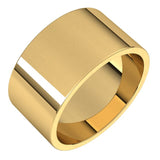14K Yellow Gold 10 mm Flat Band Size 9.5