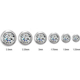 14K Yellow Gold 1/8 CTW Natural Diamond Micro Bezel-Set Earrings
