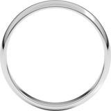 10K White Gold 4 mm Lightweight Half Round Band Size 10.5