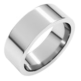 14K White Gold 7 mm Comfort-Fit Flat Band Size 8.5