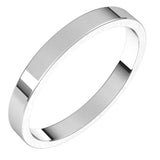 Platinum 2.5 mm Flat Band Size 7