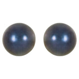 14K Yellow Gold 6 mm Cultured Black Akoya Pearl Earrings