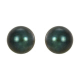 14K Yellow Gold 5 mm Cultured Black Akoya Pearl Earrings