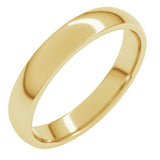 10K Yellow Gold 3.5 mm Lightweight Comfort-Fit Half Round Band Size 7