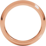 14K Rose Gold 5 mm Comfort-Fit Half Round Band Size 8