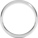 14K White Gold 5.5 mm Lightweight Comfort-Fit Half Round Band Size 10