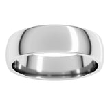 14K White Gold 5.5 mm Lightweight Comfort-Fit Half Round Band Size 10