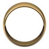 14K Yellow Gold 11 mm Lightweight Half Round Band Size 7.5