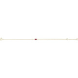 14K Yellow Gold Natural Ruby 6 1/2-7 1/2" Bracelet