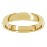 18K Yellow Gold 3.5 mm Lightweight Comfort-Fit Half Round Band Size 8