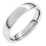 14K White Gold 4 mm Comfort-Fit European-Style Band Size 10