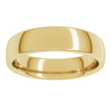 14K Yellow Gold 5 mm Comfort-Fit European-Style Band Size 10