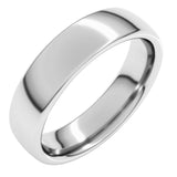 Sterling Silver 5 mm Comfort-Fit European-Style Band Size 10
