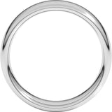 10K White Gold 6 mm Comfort-Fit European-Style Band Size 10