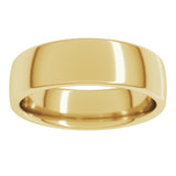 18K Yellow Gold 6 mm Comfort-Fit European-Style Band Size 10