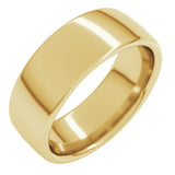 14K Yellow Gold 7 mm Comfort-Fit European-Style Band Size 10