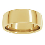 14K Yellow Gold 7 mm Comfort-Fit European-Style Band Size 10