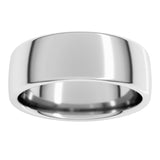 14K White Gold 7 mm Comfort-Fit European-Style Band Size 10