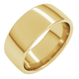 14K Yellow Gold 8 mm Comfort-Fit European-Style Band Size 10