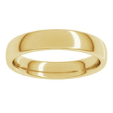 14K Yellow Gold 4 mm Comfort-Fit European-Style Band Size 11