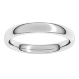 10K White Gold 3 mm Comfort-Fit European-Style Band Size 5.5