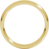 14K Yellow Gold 3 mm Comfort-Fit European-Style Band Size 5.5