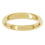 14K Yellow Gold 3 mm Comfort-Fit European-Style Band Size 7.5