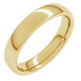 18K Yellow Gold 4 mm Comfort-Fit European-Style Band Size 7.5