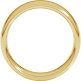 10K Yellow Gold 7 mm Comfort-Fit European-Style Band Size 7.5