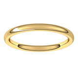 14K Yellow Gold 2 mm Comfort-Fit European-Style Band Size 7