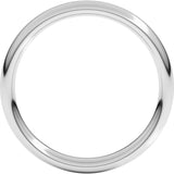 14K White Gold 3 mm Comfort-Fit European-Style Band Size 7