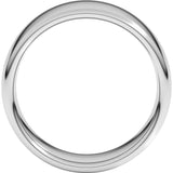 14K White Gold 8 mm Comfort-Fit European-Style Band Size 9.5